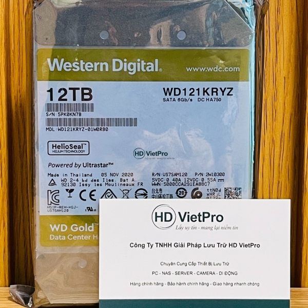Ổ cứng HDD WD 12TB GOLD WD121KRYZ chính hãng