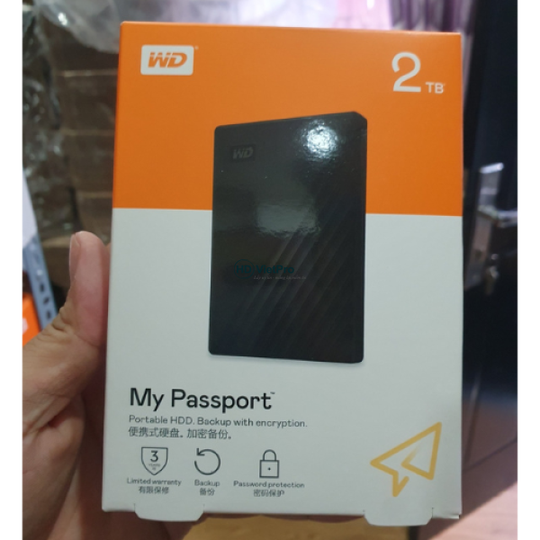 Ổ Cứng Di Động WD My Passport 2TB - WDBS4B0020BBK Chính Hãng